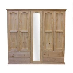 Colonial 5 Door 4 Drawer Wardrobe _Timber Wardrobes