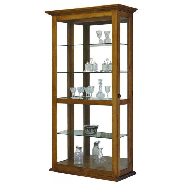 2 Door Display Cabinet 90cm - One Stop Pine