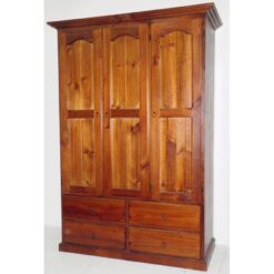 Colonial 3 Door 4 Drawer Wardrobe All Hanging _Timber Wardrobes