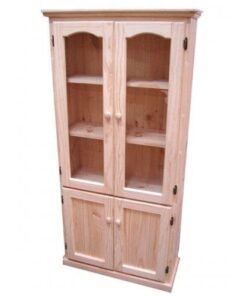 Inverell 4 Door display Cabinet 1800h _Timber Bookcase