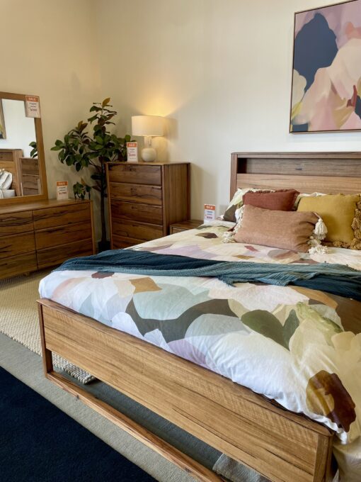 Fremantle King Bed – Aussie Hardwood with LED Lighting | Premium Bedroom Furniture - Image 3