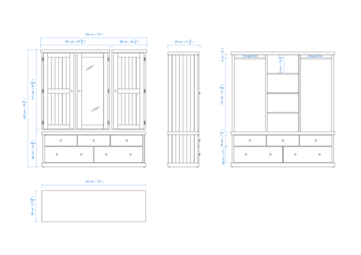 Apartment Modular 5 Piece Robe - Aussie Made - Choice of Colours - Image 4